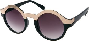 Asos Metal Top Keyhole Round Sunglasses - Lyst