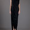 Balenciaga Draped Evening Gown in Black - Lyst