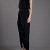 Balenciaga Draped Evening Gown in Black - Lyst