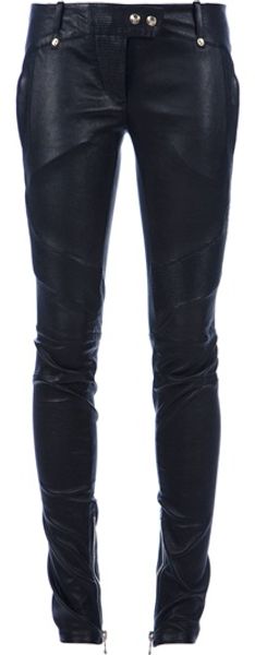 Balmain Lambskin Trouser - Lyst