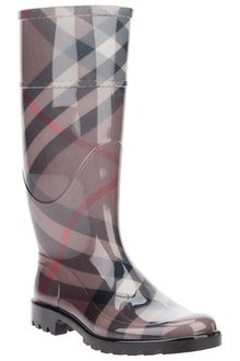 Burberry Checked Boot - Lyst