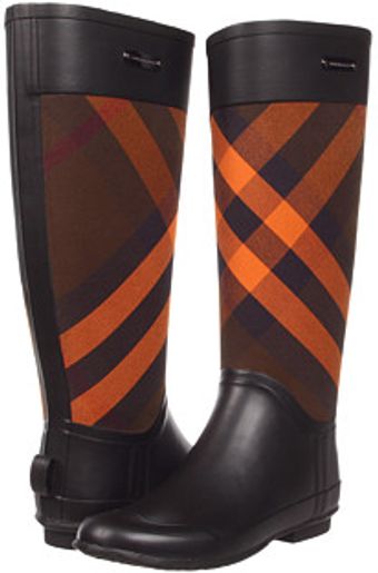 Burberry Check Panel Rainboots - Lyst