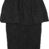 Burberry Prorsum Cotton Lace Peplum Skirt in Black - Lyst