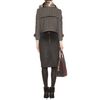 Burberry Prorsum Herringbone Jacket with Fur Collar in Gray (grey) - Lyst