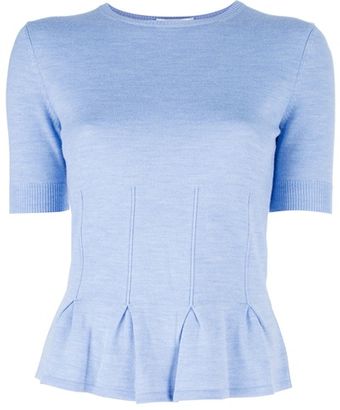 Carven Flared Hem Top - Lyst