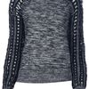 Chloé Contrast Raglan Sleeve Sweater in Gray (black) - Lyst