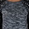 Chloé Contrast Raglan Sleeve Sweater in Gray (black) - Lyst