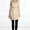 Coast Carla Metallic Dress in Gold (bronze) - Lyst