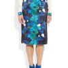 Erdem Dinah Printed Silksatin Pencil Skirt in Blue (ocean) - Lyst
