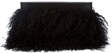 Gareth Pugh Calf Leather Clutch Bag in Black - Lyst