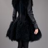 Gareth Pugh Faux Fur Coat in Black - Lyst