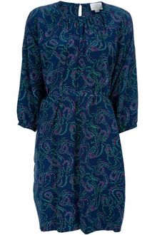 Girl. By Band Of Outsiders Girl By Band Of Outsiders Gl11 Dress 401 Printpetrol Bluegreenfuxia Silk - Lyst