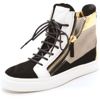 Giuseppe Zanotti Double Zip Laceup Sneakers - Lyst