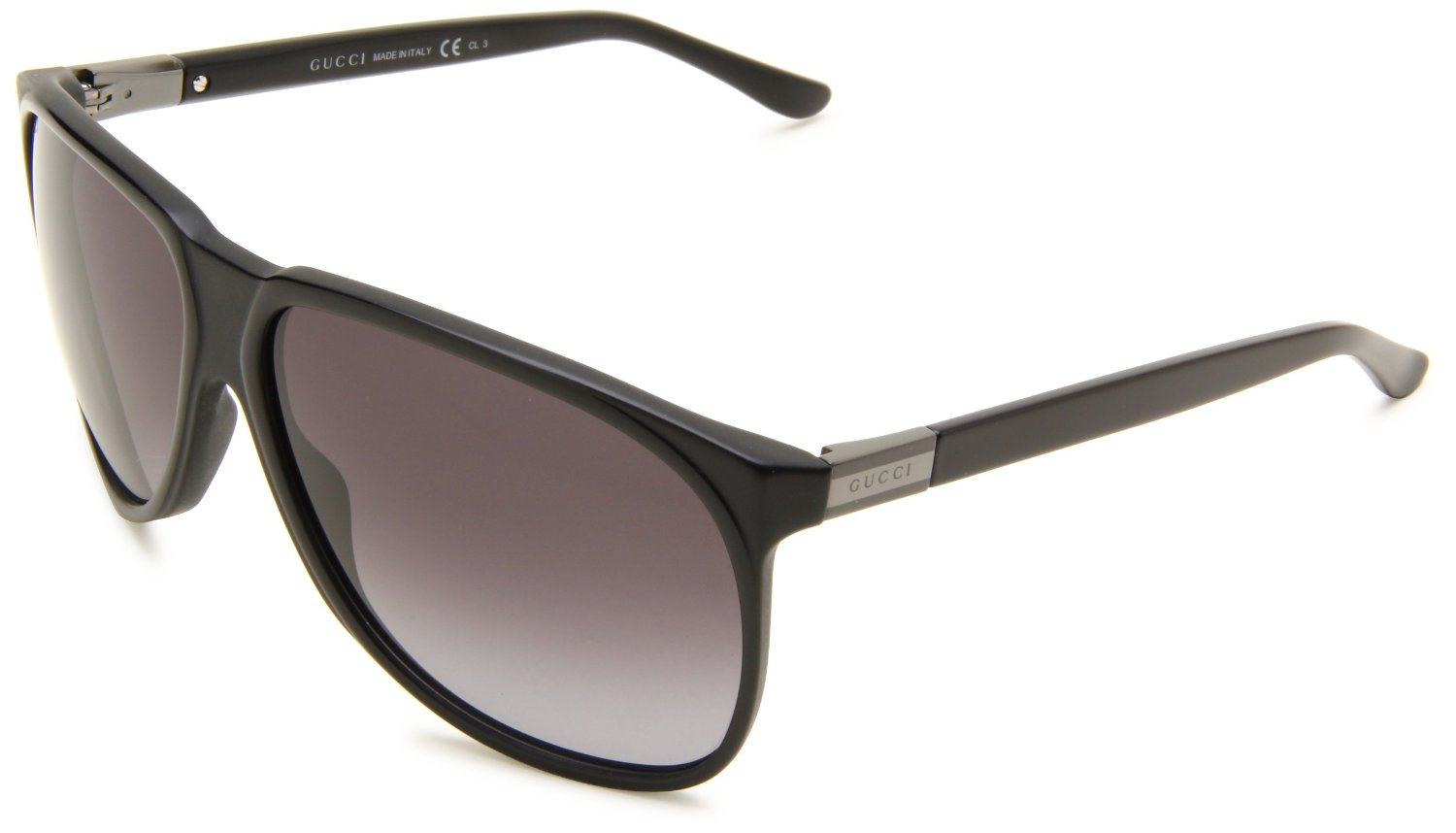 Gucci Gucci Mens Gucci S Rectangular Sunglasses in Black for Men (black frame/grey gradient lens ...