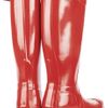 Hunter Original Tall Gloss Wellington Boots in Red - Lyst