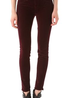 J Brand Mid Rise Velvet Skinny Pants - Lyst