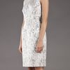 J. Mendel Silk Jacquard Dress in Gray - Lyst