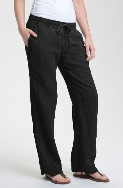 black linen pants