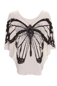 Jane Norman Butterfly Sequin Kimono Top - Lyst