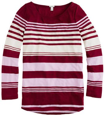 J.Crew Multistripe Long-sleeve Boatneck Tee - Lyst