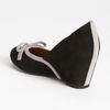 Jeffrey Campbell Ladylike Wedge Pump in Black (black suede/ grey suede) - Lyst