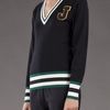 Jil Sander J Stripe Sweater in Black - Lyst