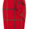 Karen Millen Graphic Check Collection Skirt in Red - Lyst