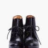 Lanvin Black Leather Wooden Wedges in Black - Lyst