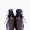 Lanvin Black Leather Wooden Wedges in Black - Lyst
