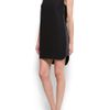Mango Leather Effect Panels Dress in Black - Lyst