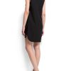 Mango Leather Effect Panels Dress in Black - Lyst