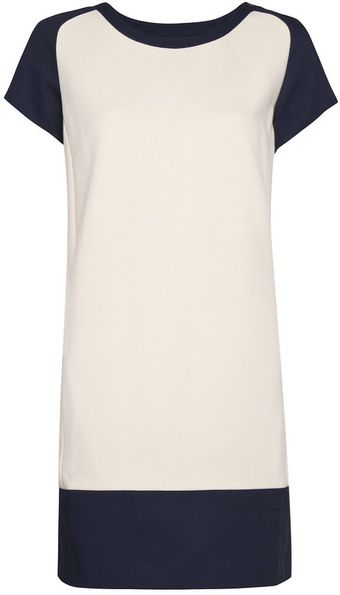Mango Contrasted Hem Dress - Lyst