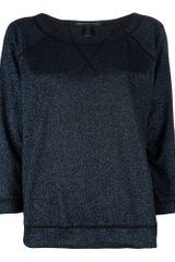 Marc By Marc Jacobs Blue Sparkle Terry Sweatshirt