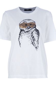 Markus Lupfer Sequin Owl T Shirt - Lyst