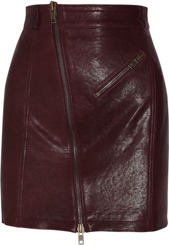 McQ by Alexander McQueen Leather Mini Skirt - Lyst
