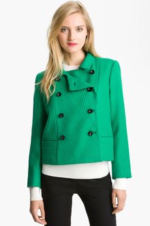 Milly Crop Wool Jacket - Lyst