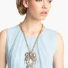Oscar De La Renta Baroque Jeweled Brooch Necklace in Gold (white) - Lyst