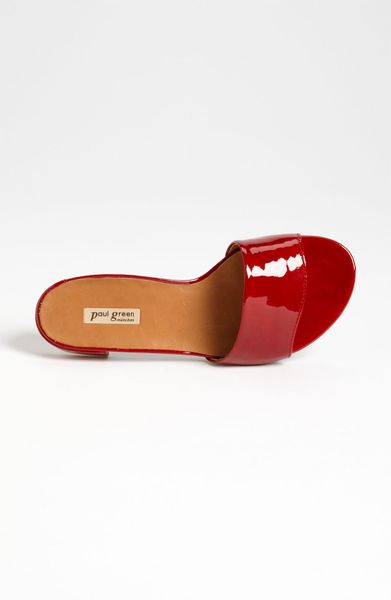 Paul Green Nuevo Sandal in Red (red patent) | Lyst