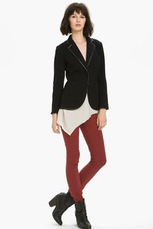 Rag & Bone Bromley Leather Trim Knit Blazer - Lyst