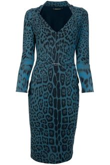 Roberto Cavalli Leopard Print Dress - Lyst
