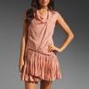 See By Chloé Ruched Seam Wrap Dress in Pink (powder pink) - Lyst