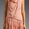 See By Chloé Ruched Seam Wrap Dress in Pink (powder pink) - Lyst