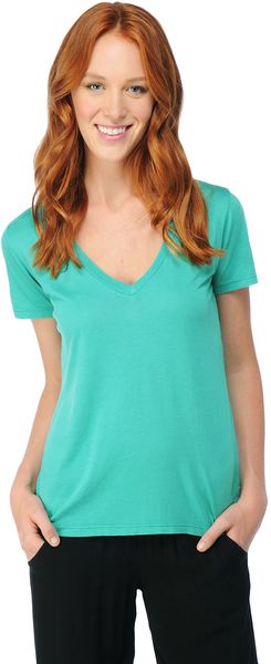 Splendid Very Light Jersey Vneck Top - Lyst