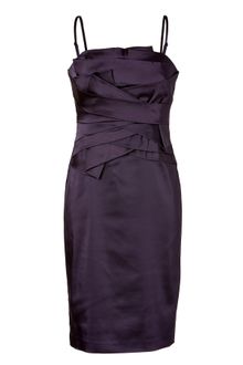 Steffen Schraut Winter Berry Satin Ruffle Dress - Lyst