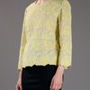 Stella Mccartney Peplum Top in Yellow - Lyst