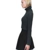 T By Alexander Wang Chunky Half Cardigan Cropped Turtleneck in Gray - Lyst