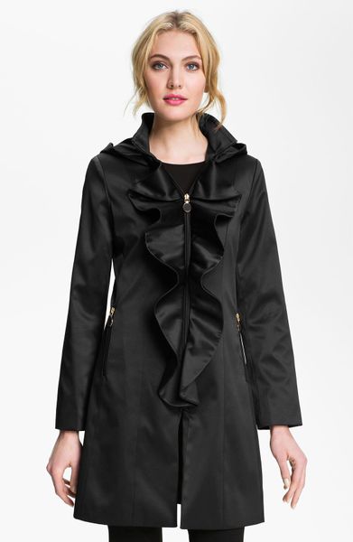 ruffled raincoat