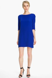 Shift Dress on Tibi Silk Shift Dress In Blue   Lyst