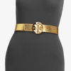 Tory Burch Classic Logo Leather Belt in Gold - Lyst