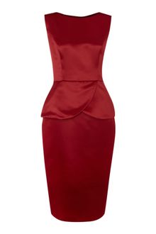 Untold Peplum Detail Satin Dress - Lyst